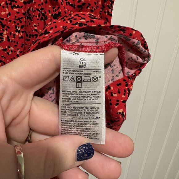 Old Navy Red Printed Sleeveless Top Size XXL - Picture 5 of 6